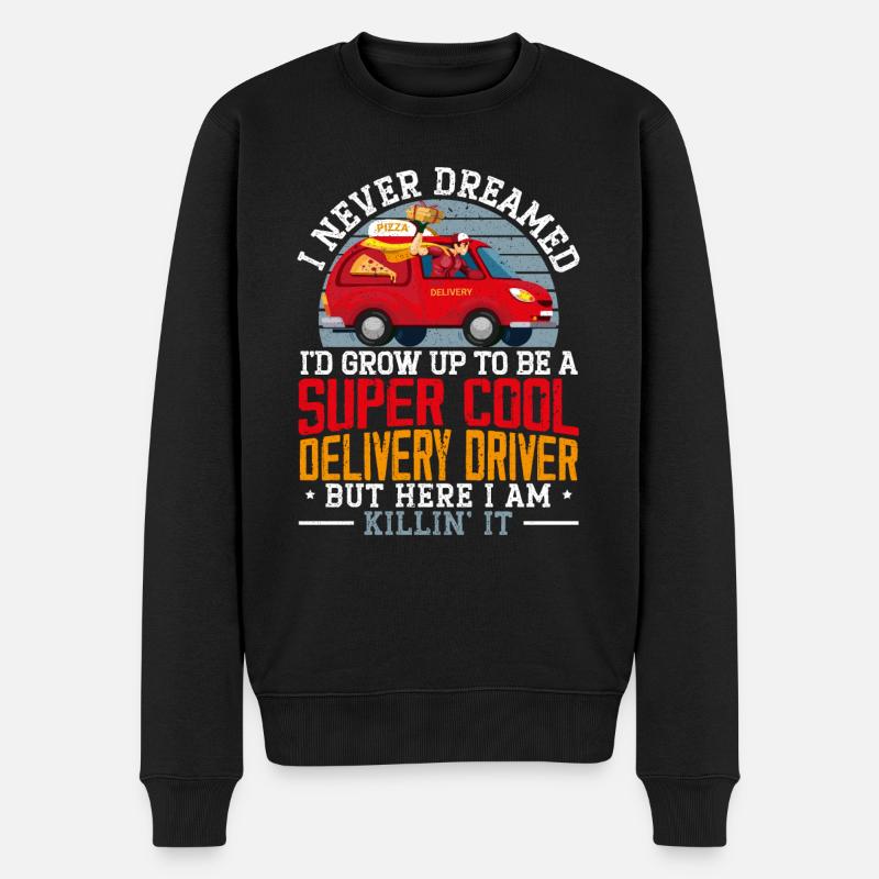 Super Cool Lieferfahrer Kurier Essenslieferung - Männer Premium Bio Pullover - Schwarz