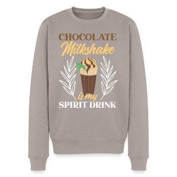 Chocolate Milkshake Is My Spirit Drink Choco - Men's Premium Organic Jumper - taupe - Front - Nico (187cm)
