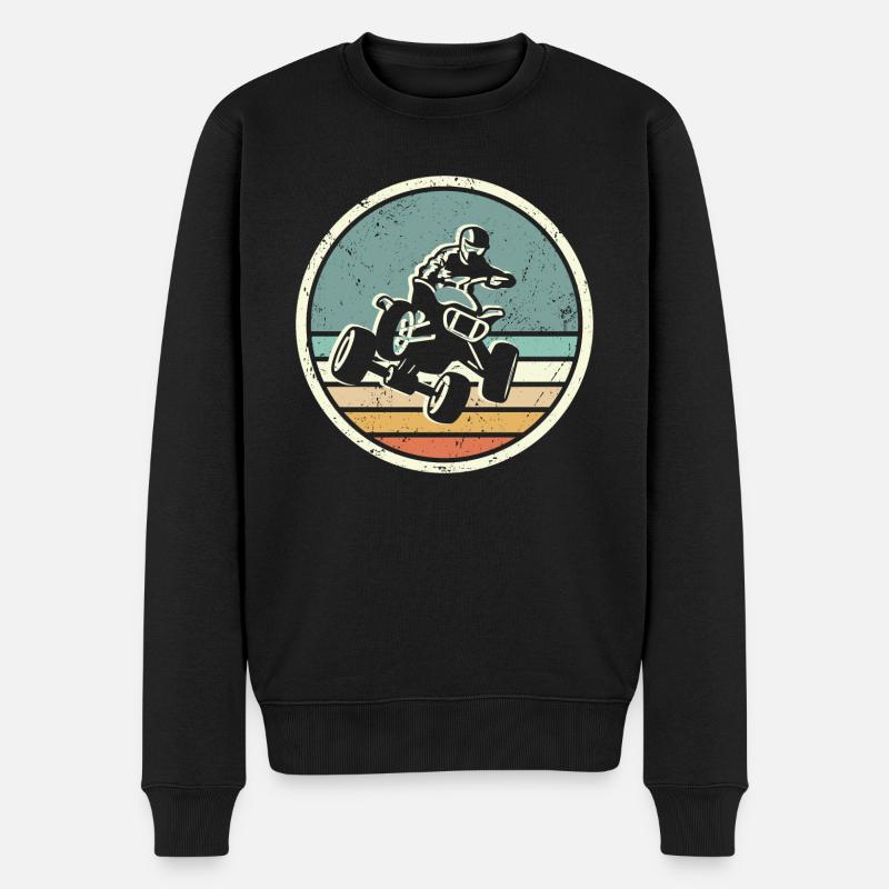 VTT Biker Offroad Graphique Quad Rider Quad Bike - Pull Premium bio Homme - noir