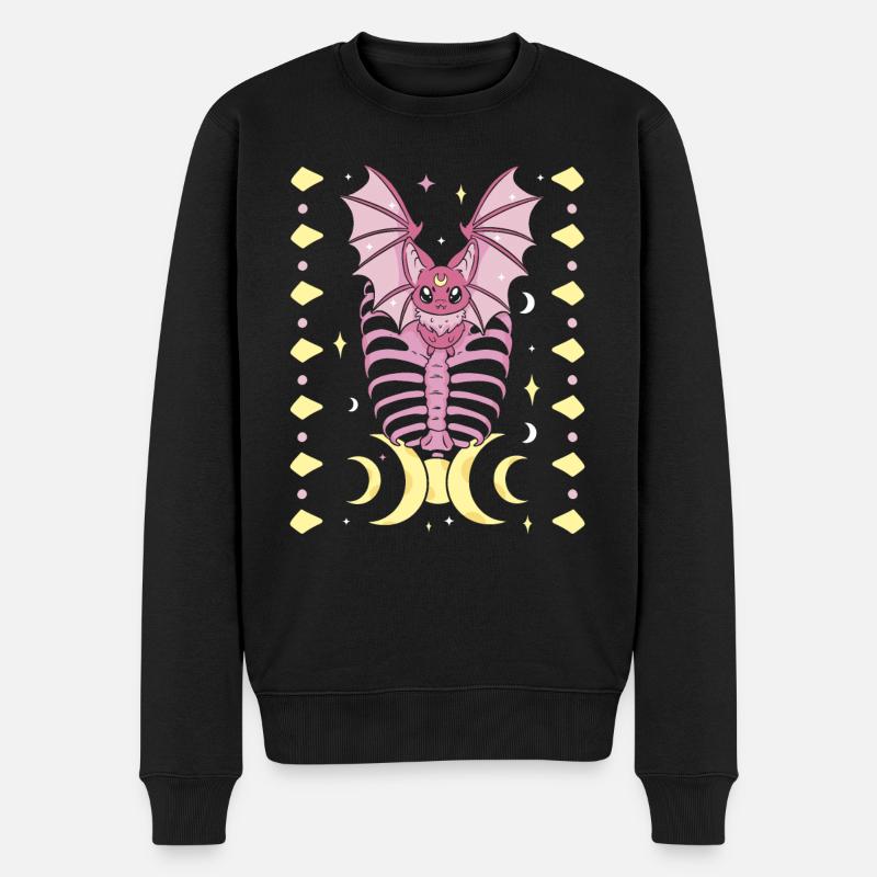 Nu Goth Japanische ästhetische okkulte Hexerei Hexe - Männer Premium Bio Pullover - Schwarz