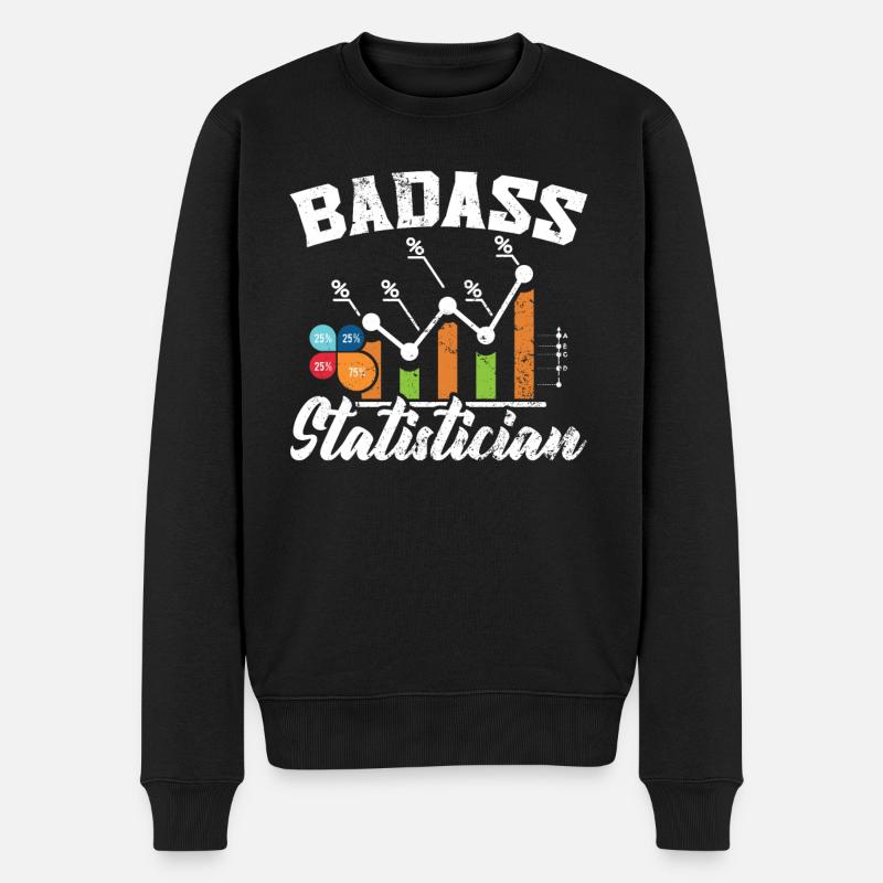Badass Statistician Data Analyst Stellenstatistik - Männer Premium Bio Pullover - Schwarz