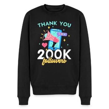 Content Creator Social Media Influencer Vlogger - Männer Premium Bio Pullover - Schwarz - Vorne - Nico (187cm)