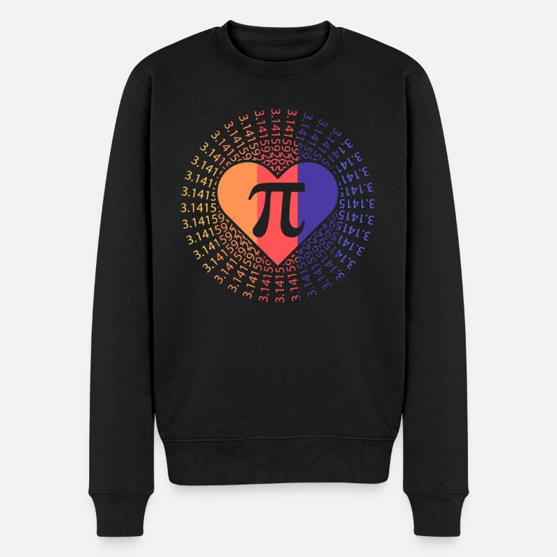 Mathelehrer Mathelehrer Mathematiker Pi Day - Männer Premium Bio Pullover - Schwarz