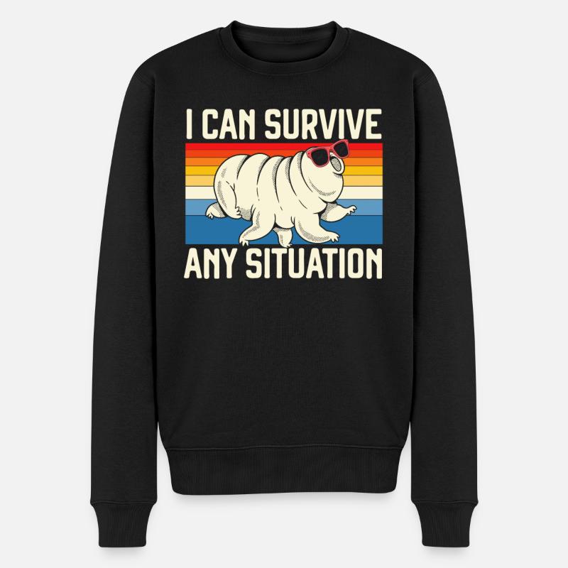 Je peux survivre à n’importe quelle situation d’ours d’eau tardigrade - Pull Premium bio Homme - noir