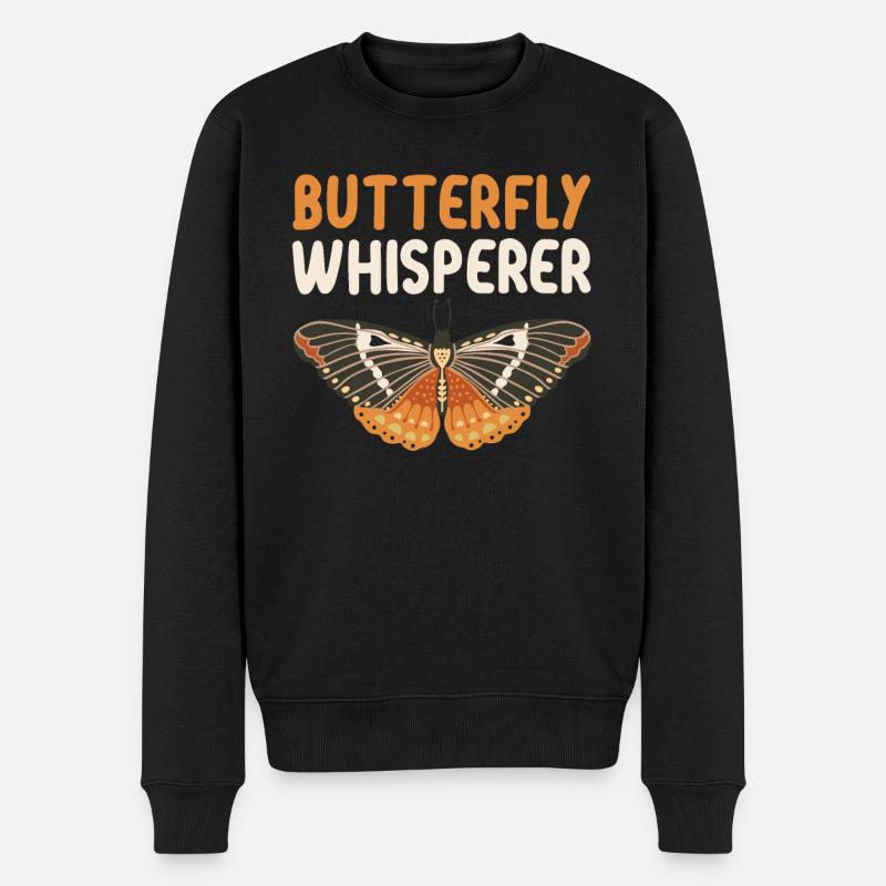 Schmetterlingsflüsterer Insektenentomologe - Männer Premium Bio Pullover - Schwarz