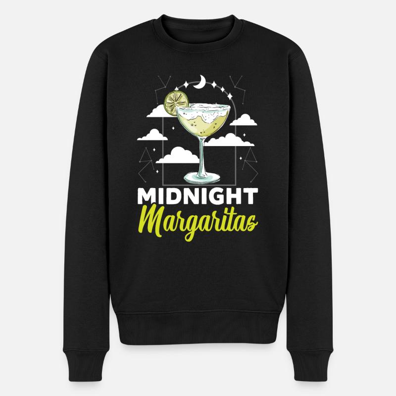 Mitternacht Margarita Lover Alkoholtrinker Cocktail - Männer Premium Bio Pullover - Schwarz