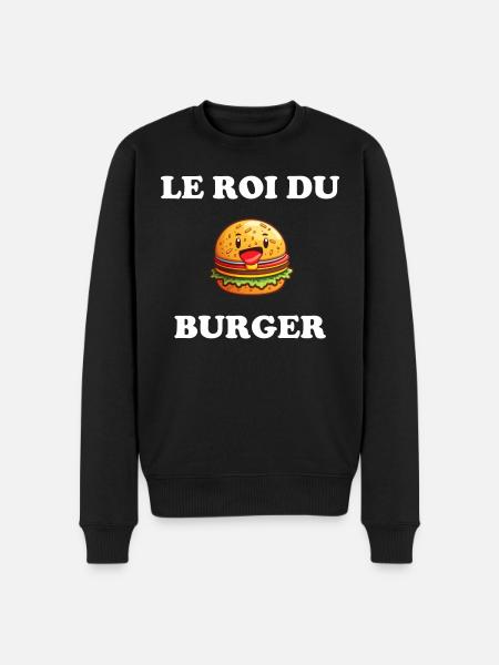 Le roi du burger - Pull Premium bio Homme - noir
