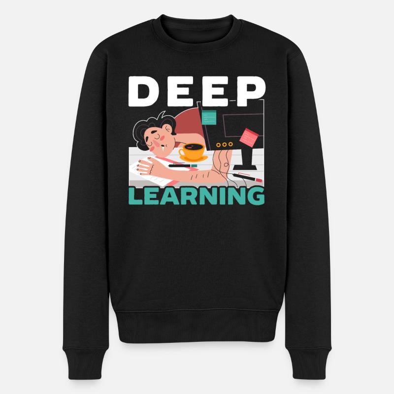 Deep Learning AI Intelligence artificielle Robotique - Pull Premium bio Homme - noir