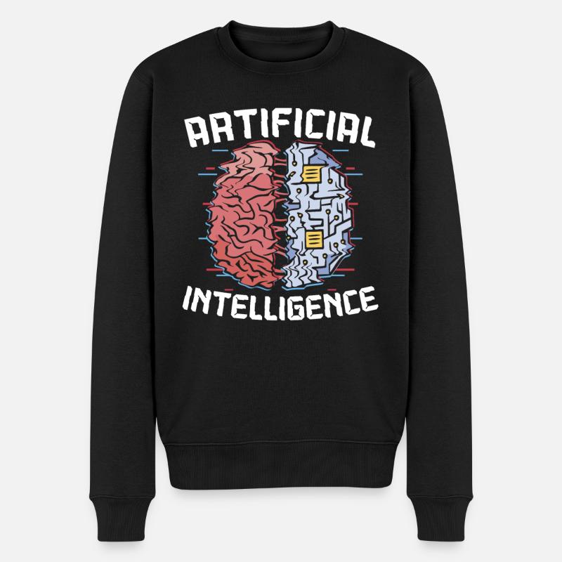 Deep Learning AI Intelligence artificielle Robotique - Pull Premium bio Homme - noir