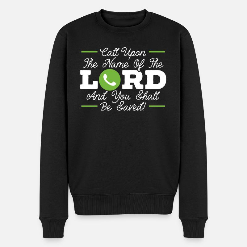 Christlich Gläubiger Religiöser Pastor Bibel - Männer Premium Bio Pullover - Schwarz