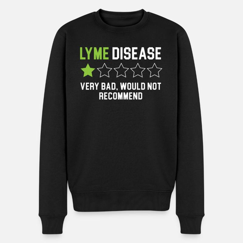 Lyme-Borreliose Krieger Lyme-Borreliose Bewusstseinsmonat - Männer Premium Bio Pullover - Schwarz