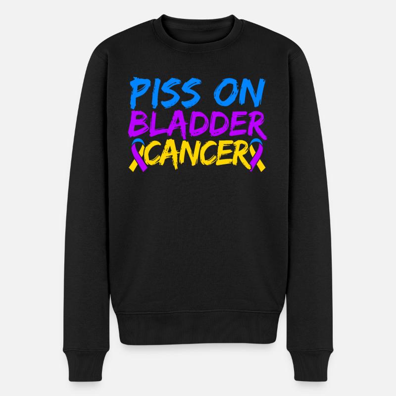 Piss On Blasenkrebs Bewusstseinsmonat - Männer Premium Bio Pullover - Schwarz