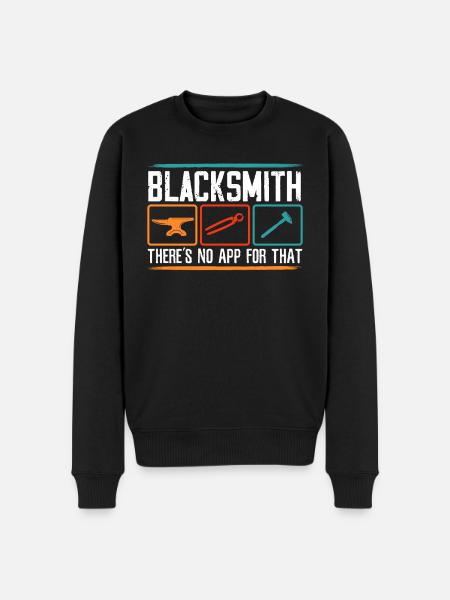 Schmied Hammer Metallschmied Schmiedekunst - Männer Premium Bio Pullover - Schwarz