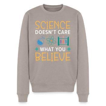 Atheismus Anti-Religion Agnostiker Freidenker Atheist - Männer Premium Bio Pullover - Taupe - Vorne - Nico (187cm)