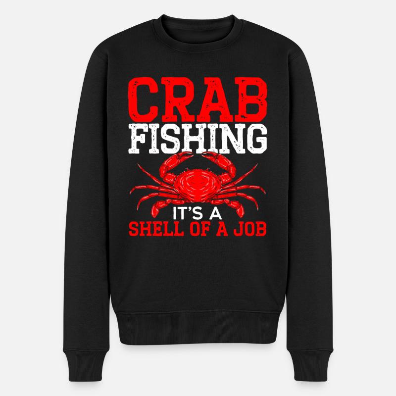 Krabbenfischen Krabbenfischer Krabbenfischer Krabben - Männer Premium Bio Pullover - Schwarz
