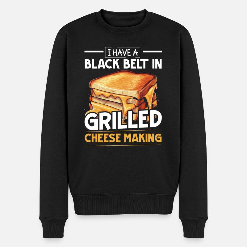 Liebe gegrillten Käse bitte Käsehersteller Käse Essen - Männer Premium Bio Pullover - Schwarz