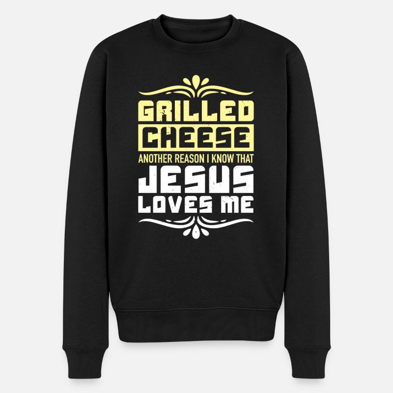 Liebe gegrillten Käse bitte Käsehersteller Käse Essen - Männer Premium Bio Pullover - Schwarz