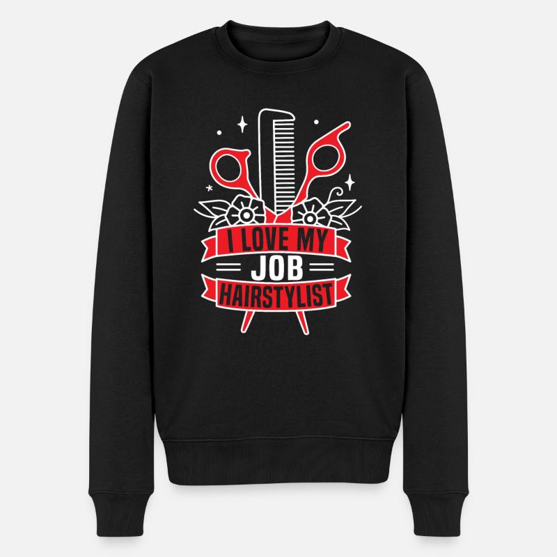 Friseur - Männer Premium Bio Pullover - Schwarz