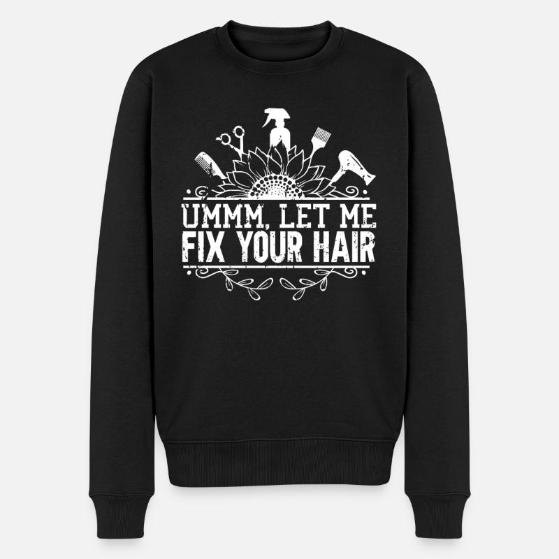 Friseur - Männer Premium Bio Pullover - Schwarz