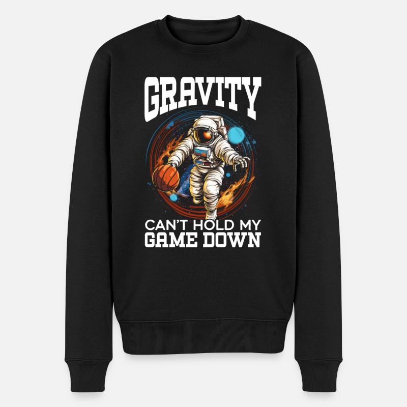 Astronaut Basketball Outerspace Basketballspieler - Männer Premium Bio Pullover - Schwarz