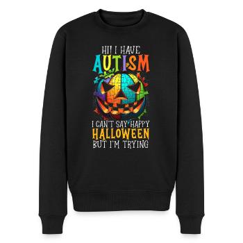 Autismus Halloween Süßes oder Saures Autismus-Bewusstsein - Männer Premium Bio Pullover - Schwarz - Vorne - Nico (187cm)