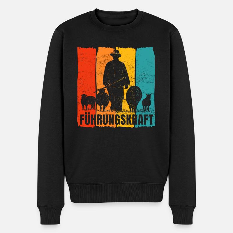 Führungskraft Schäfer Schafzüchter Schafhirte - Männer Premium Bio Pullover - Schwarz