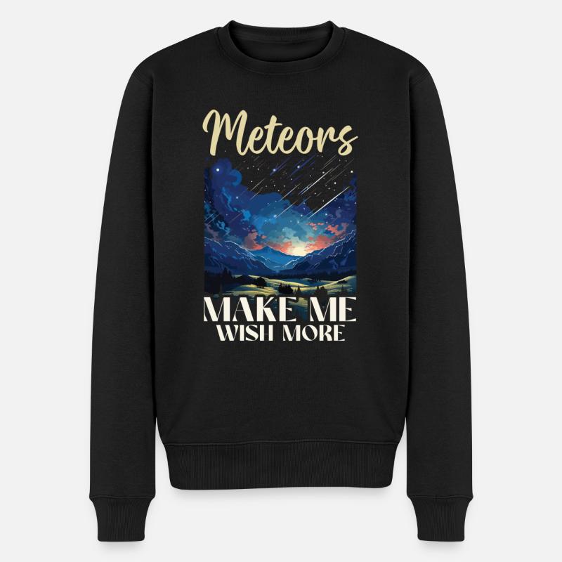 Astronom Astronomie Sternbilder Sterne Weltraum - Männer Premium Bio Pullover - Schwarz
