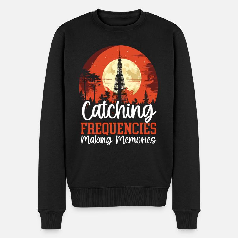 Amateurfunker Morsecode Radioaktivität - Männer Premium Bio Pullover - Schwarz
