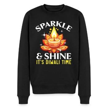 Frohes Diwali Diwali Fest Indischer Hinduismus - Männer Premium Bio Pullover - Schwarz - Vorne - Nico (187cm)