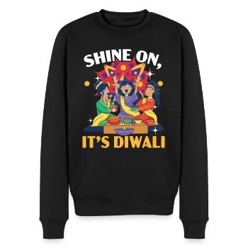 Frohes Diwali Diwali Fest Indischer Hinduismus - Männer Premium Bio Pullover - Schwarz - Vorne - Nico (187cm)