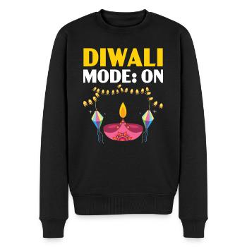 Frohes Diwali Diwali Fest Indischer Hinduismus - Männer Premium Bio Pullover - Schwarz - Vorne - Nico (187cm)
