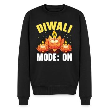 Frohes Diwali Diwali Fest Indischer Hinduismus - Männer Premium Bio Pullover - Schwarz - Vorne - Nico (187cm)