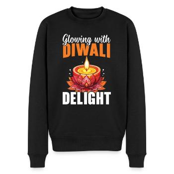 Frohes Diwali Diwali Fest Indischer Hinduismus - Männer Premium Bio Pullover - Schwarz - Vorne - Nico (187cm)