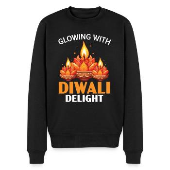 Frohes Diwali Diwali Fest Indischer Hinduismus - Männer Premium Bio Pullover - Schwarz - Vorne - Nico (187cm)
