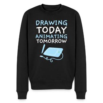 3D-Animator Animieren von Keyframes, Rendern von Animationen - Männer Premium Bio Pullover - Schwarz - Vorne - Nico (187cm)