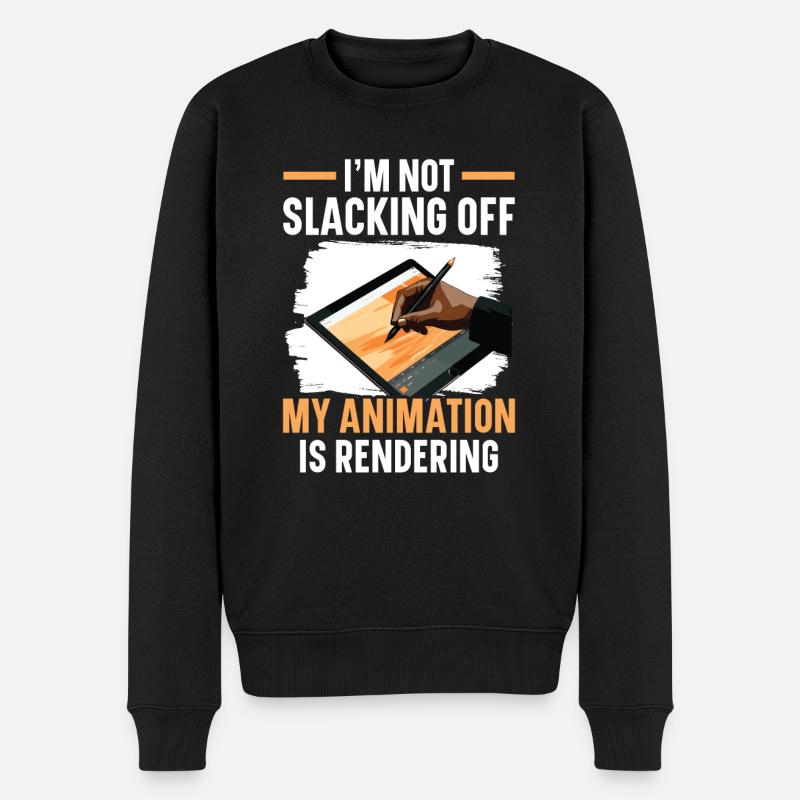3D-Animator Animieren von Keyframes, Rendern von Animationen - Männer Premium Bio Pullover - Schwarz