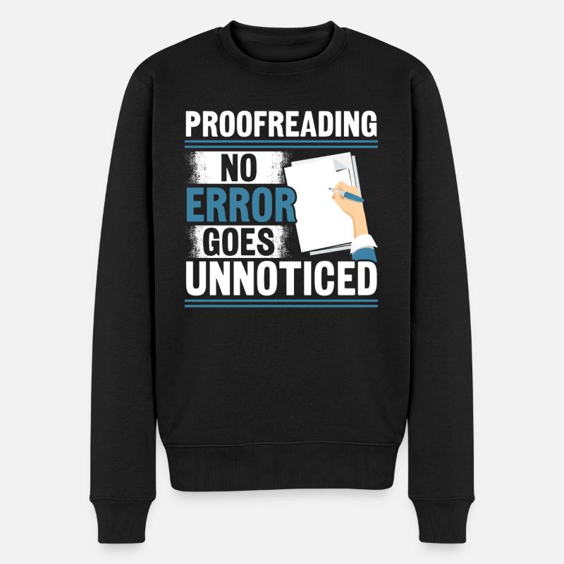 Relecture Travail d’orthographe Grammaire Relecteur - Pull Premium bio Homme - noir
