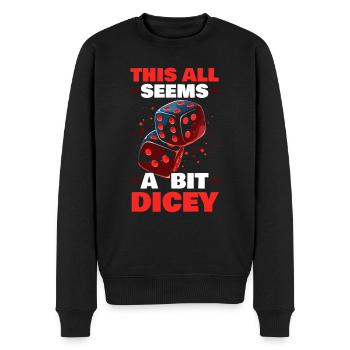 Backgammon Player Strategy Board Game Dice Game - Men's Premium Organic Jumper - black - Front - Nico (187cm)