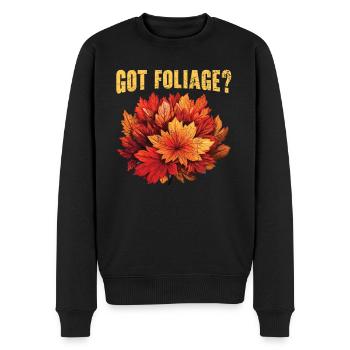 Leaf Peeping Autumn Leaf Peeper Fall Foliage - Men's Premium Organic Jumper - black - Front - Nico (187cm)