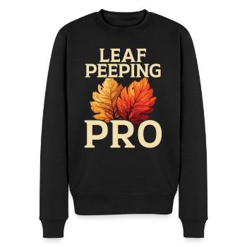 Leaf Peeping Autumn Leaf Peeper Fall Foliage - Men's Premium Organic Jumper - black - Front - Nico (187cm)