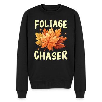 Leaf Peeping Autumn Leaf Peeper Fall Foliage - Men's Premium Organic Jumper - black - Front - Nico (187cm)