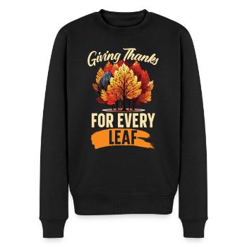 Leaf Peeping Autumn Leaf Peeper Fall Foliage - Men's Premium Organic Jumper - black - Front - Nico (187cm)