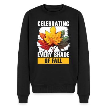 Leaf Peeping Autumn Leaf Peeper Fall Foliage - Men's Premium Organic Jumper - black - Front - Nico (187cm)