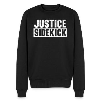 Juristischer Assistent Job Recht Richter im Gerichtssaal - Männer Premium Bio Pullover - Schwarz - Vorne - Nico (187cm)