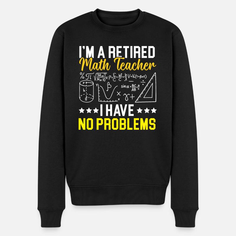 Professeur de mathématiques à la retraite Retraite des mathématiques - Pull Premium bio Homme - noir