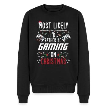 Weihnachten Noël Gamer Gaming à Noël - Pull Premium bio Homme - noir - Devant - Nico (187cm)