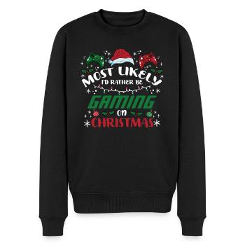 Weihnachten Noël Gamer Gaming à Noël - Pull Premium bio Homme - noir - Devant - Nico (187cm)