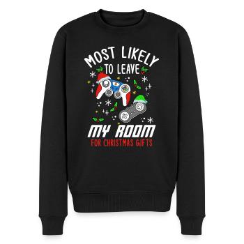 Weihnachten Xmas Gamer Gaming Spruch Humor Lustig - Männer Premium Bio Pullover - Schwarz - Vorne - Nico (187cm)
