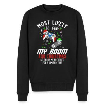 Noël Gamer Gaming Dire Drôle Humour Noël - Pull Premium bio Homme - noir - Devant - Nico (187cm)