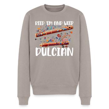 Dulcian Player Musikinstrument Musiker - Männer Premium Bio Pullover - Taupe - Vorne - Nico (187cm)
